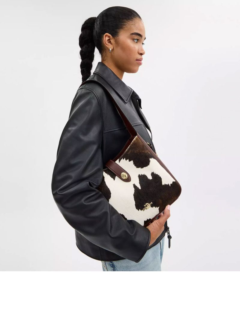 COACH Hadley Convertible Crossbody Bag With Cow Print And Tassel - Image 6