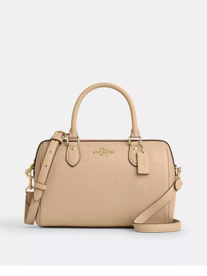 COACH Rowan Satchel Bag In Signature Leather
