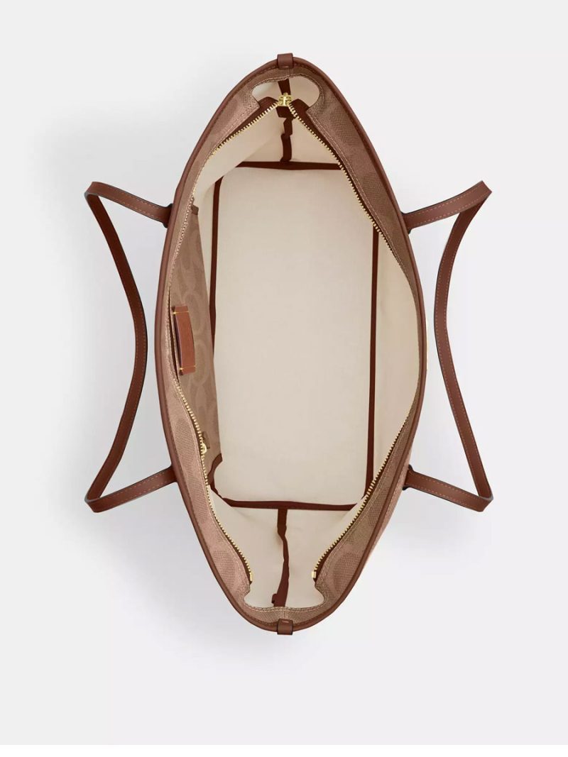 COACH Large City Tote Bag In Maxi Signature Canvas - Image 2
