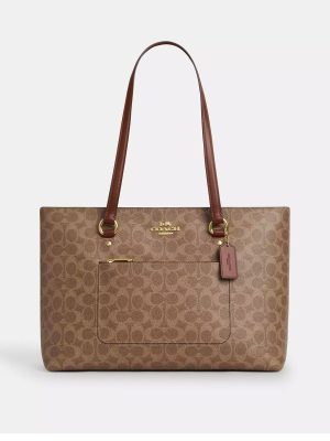 COACH Station Tote Bag In Signature Canvas