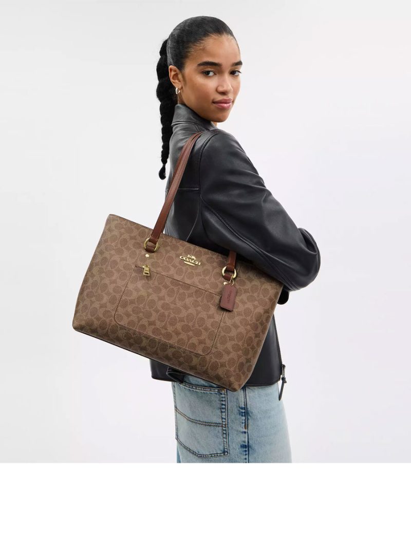 COACH Station Tote Bag In Signature Canvas - Image 2