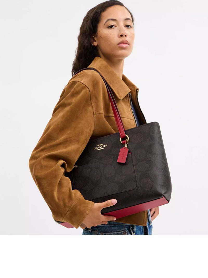 COACH Station Tote Bag In Maxi Signature Canvas - Image 4