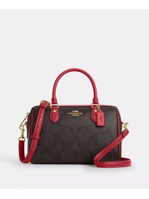 COACH Rowan Satchel Bag In Maxi Signature Canvas