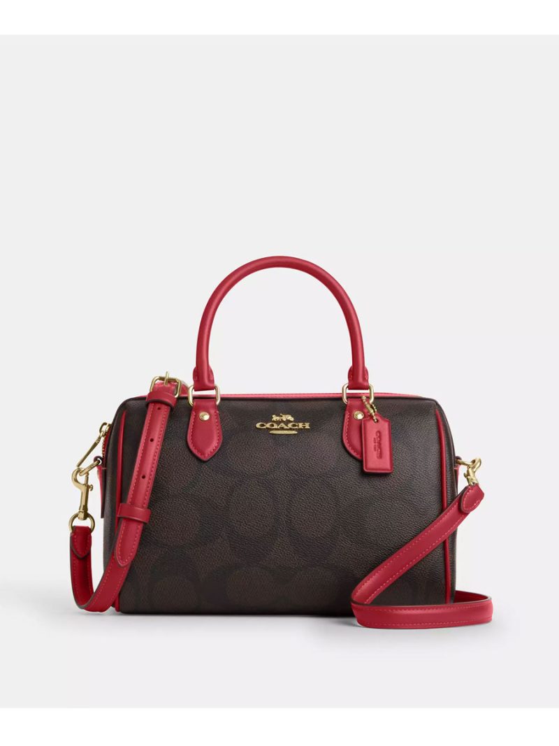 COACH Rowan Satchel Bag In Maxi Signature Canvas