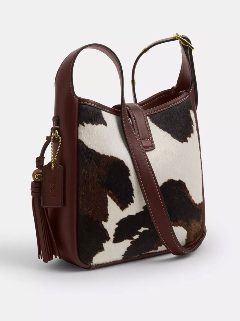 COACH Hadley Mini Crossbody Bag With Cow Print And Tassel - Image 5