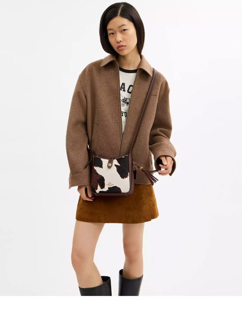 COACH Hadley Mini Crossbody Bag With Cow Print And Tassel - Image 6
