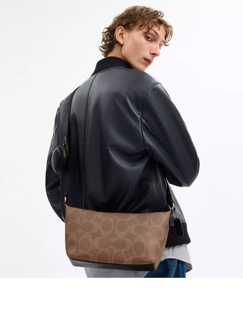 COACH Small Finn Crossbody Bag With Pouch In Maxi Signature Canvas - Image 4