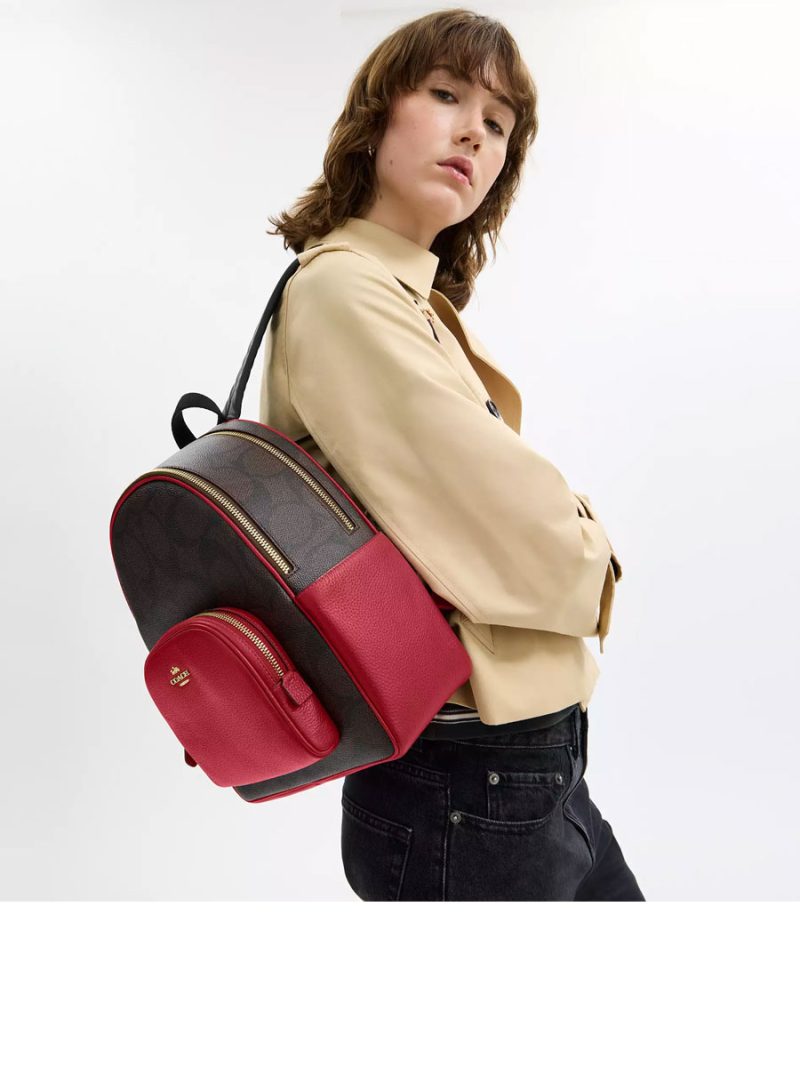 COACH Court Backpack In Maxi Signature Canvas - Image 4