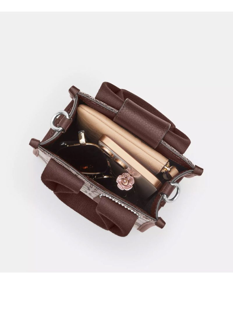 COACH Smith Mini Tote Bag In Signature Jacquard - Image 3
