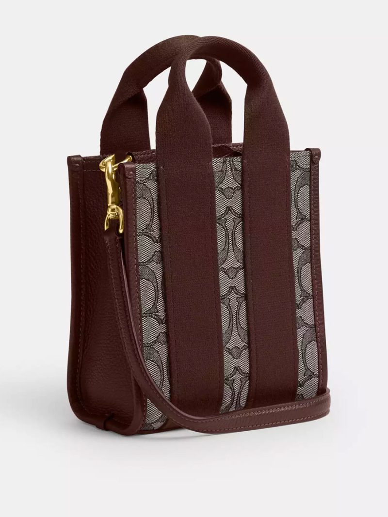 COACH Smith Mini Tote Bag In Signature Jacquard - Image 4
