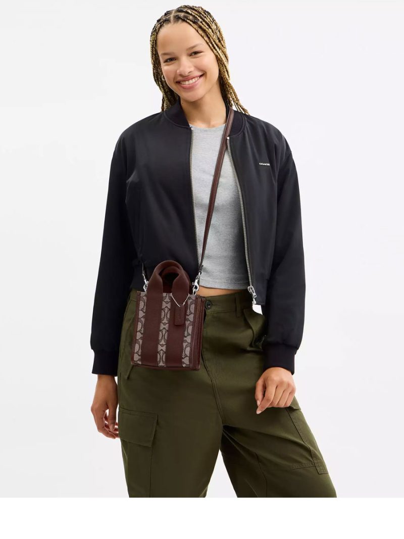 COACH Smith Mini Tote Bag In Signature Jacquard - Image 9