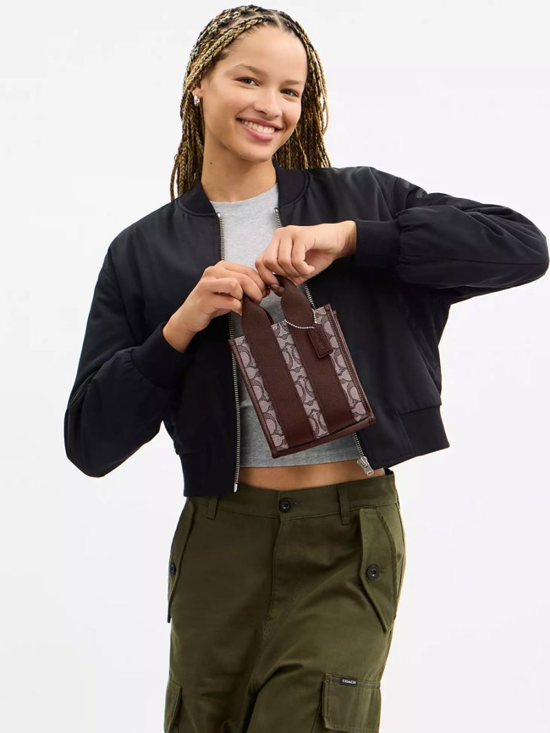 COACH Smith Mini Tote Bag In Signature Jacquard - Image 8