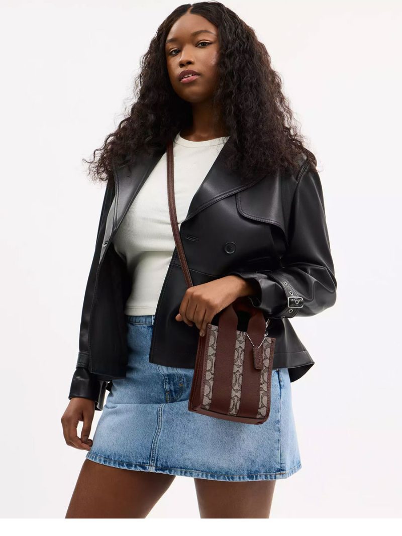 COACH Smith Mini Tote Bag In Signature Jacquard - Image 7