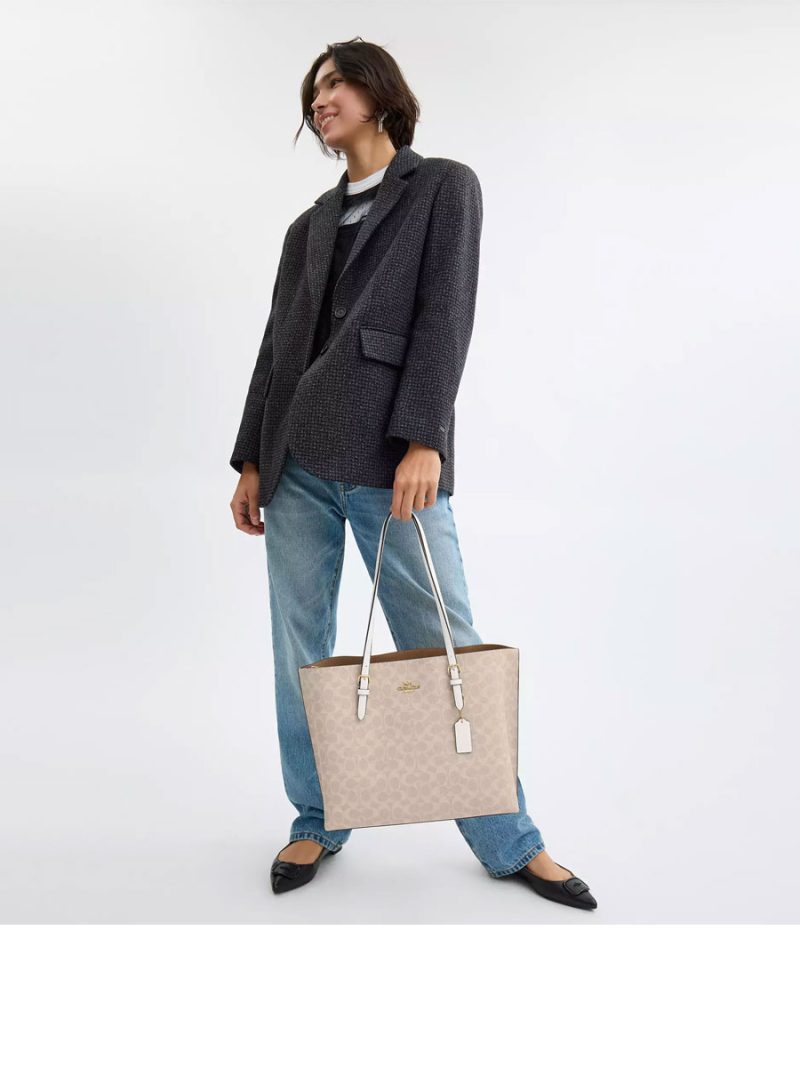 COACH Mollie Tote Bag In Signature Canvas - Image 4