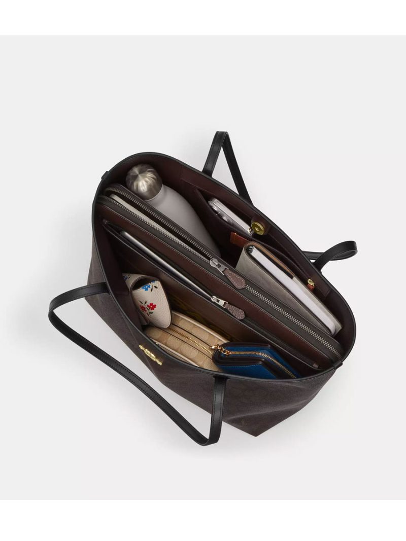 COACH City Tote Bag In Signature Canvas - Image 3