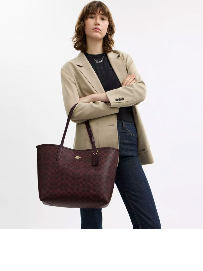 COACH City Tote Bag In Signature Canvas - Image 4