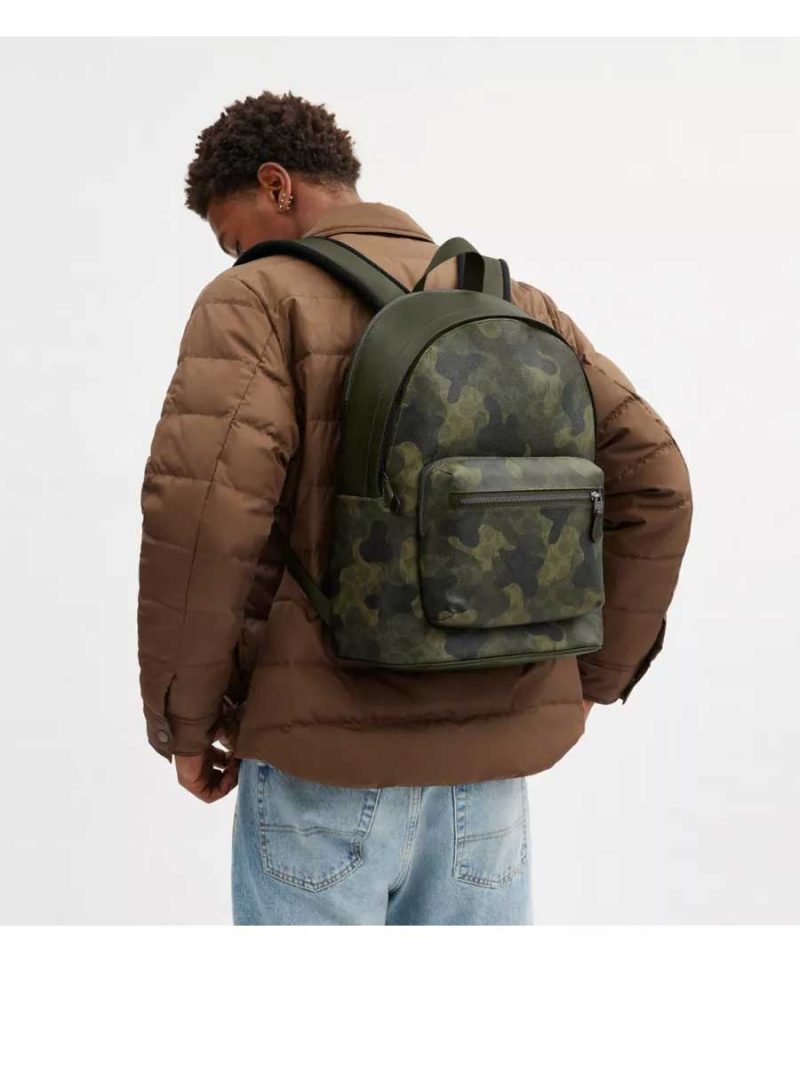 COACH West Backpack In Signature Camo Print - Image 6
