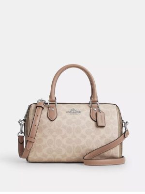 COACH Rowan Satchel Bag In Blocked Signature Canvas