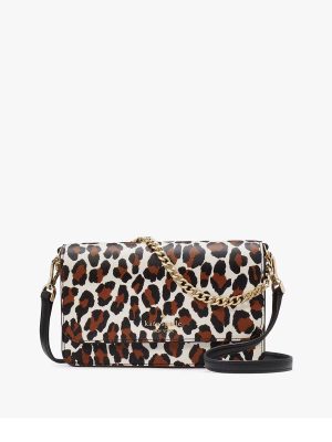 KATE SPADE Madison Spotted Leopard Willow Mini Flap Crossbody