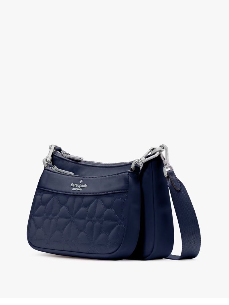 KATE SPADE Duet Spade Flower Quilted Nylon Crossbody - Image 3