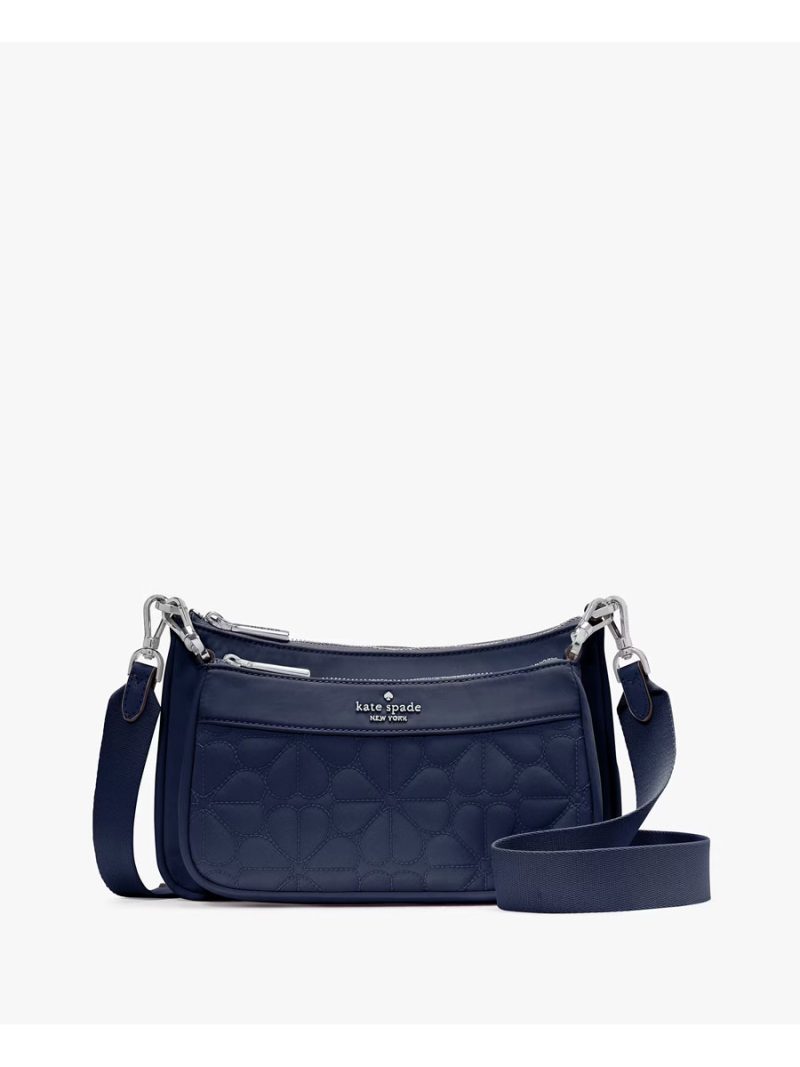 KATE SPADE Duet Spade Flower Quilted Nylon Crossbody