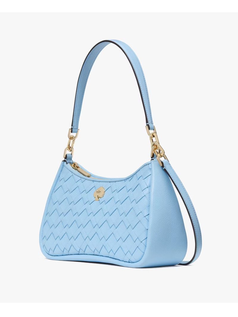 KATE SPADE Kayla Woven Leather Small Convertible Shoulder Bag - Image 3