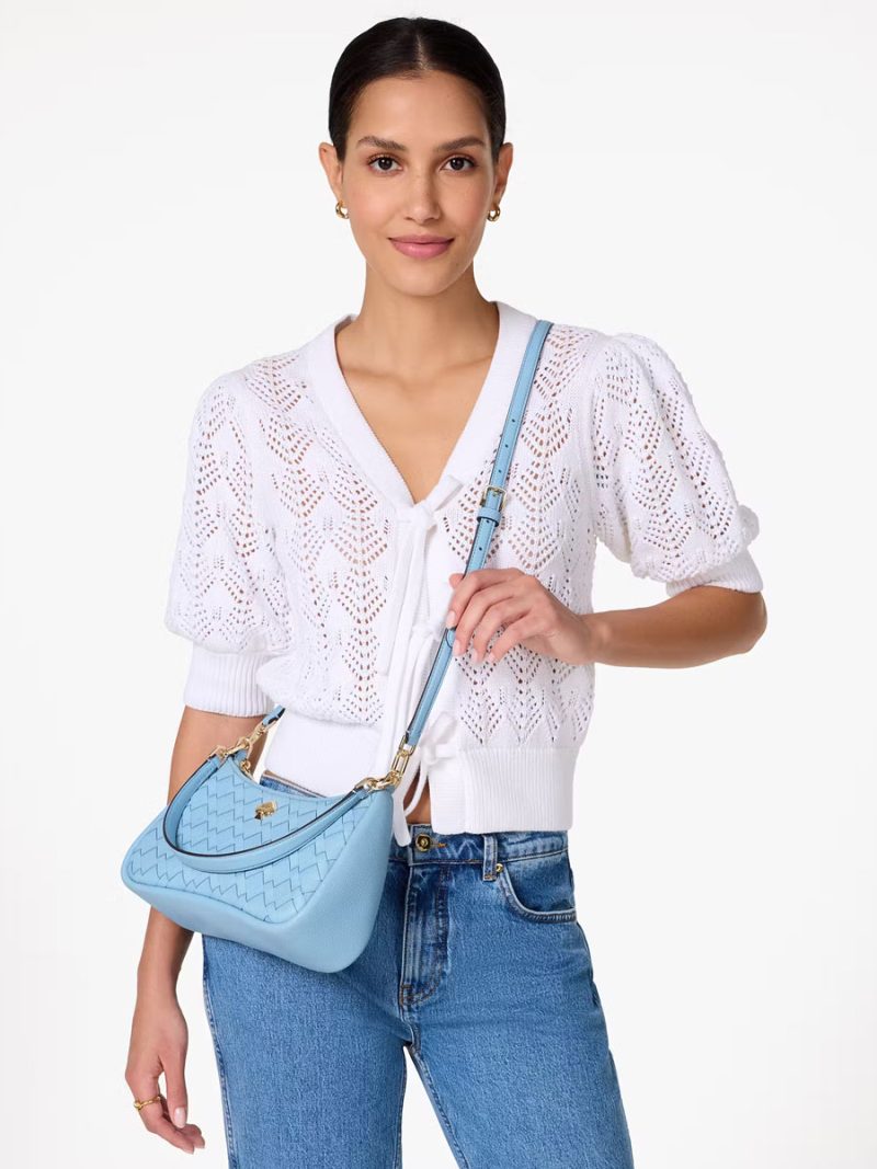 KATE SPADE Kayla Woven Leather Small Convertible Shoulder Bag - Image 5