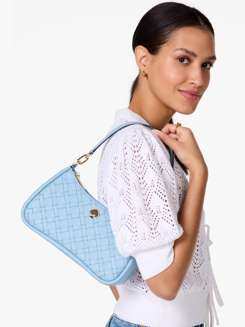 KATE SPADE Kayla Woven Leather Small Convertible Shoulder Bag - Image 6