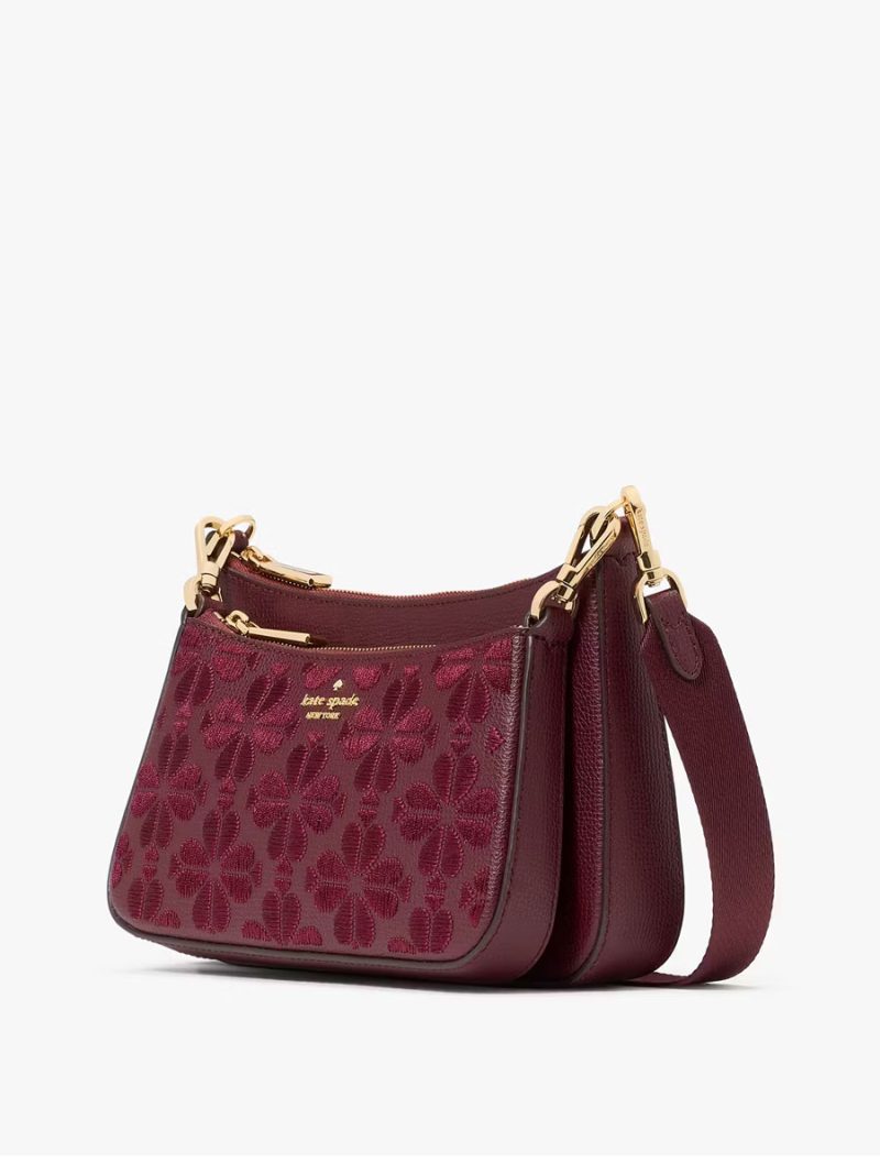 KATE SPADE Duet Spade Flower Embroidered Small Crossbody - Image 3