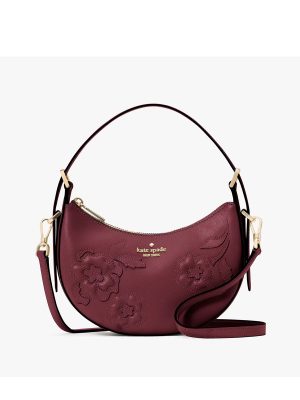 KATE SPADE Nova Floral Applique Crescent Shoulder Bag