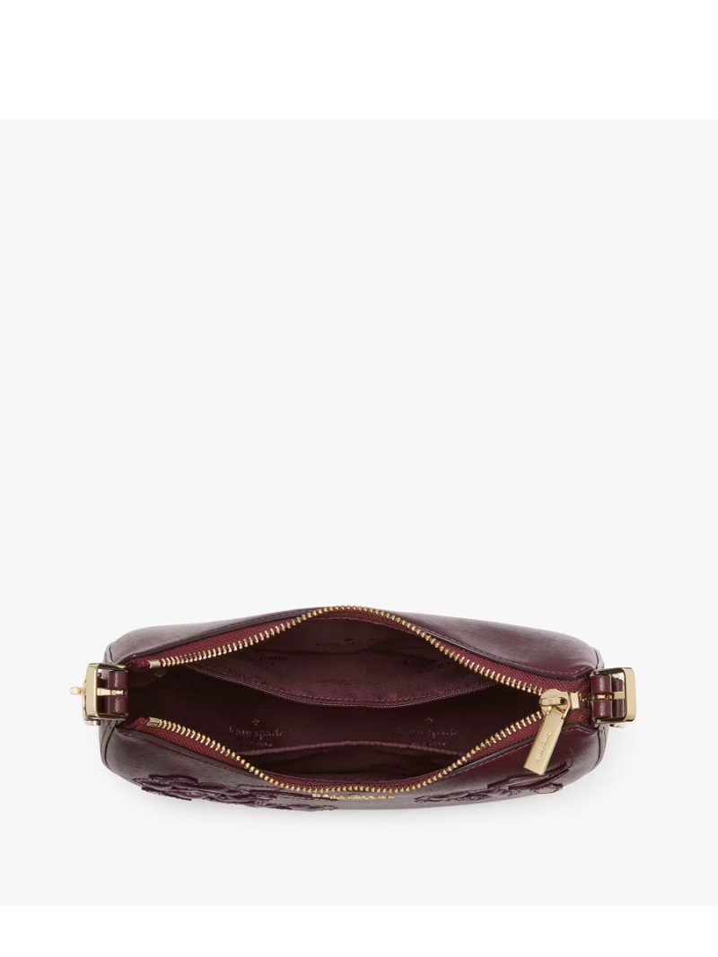 KATE SPADE Nova Floral Applique Crescent Shoulder Bag - Image 2
