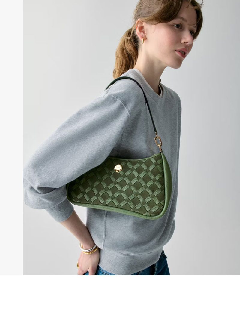 KATE SPADE Kayla Woven Leather Small Convertible Shoulder Bag - Image 5