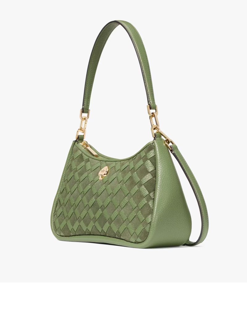 KATE SPADE Kayla Woven Leather Small Convertible Shoulder Bag - Image 4