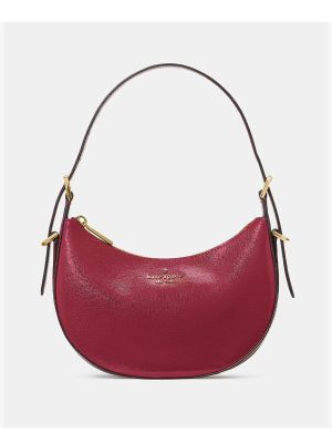 KATE SPADE Nova Textured Patent Leather Small Crescent Shoulder Bag