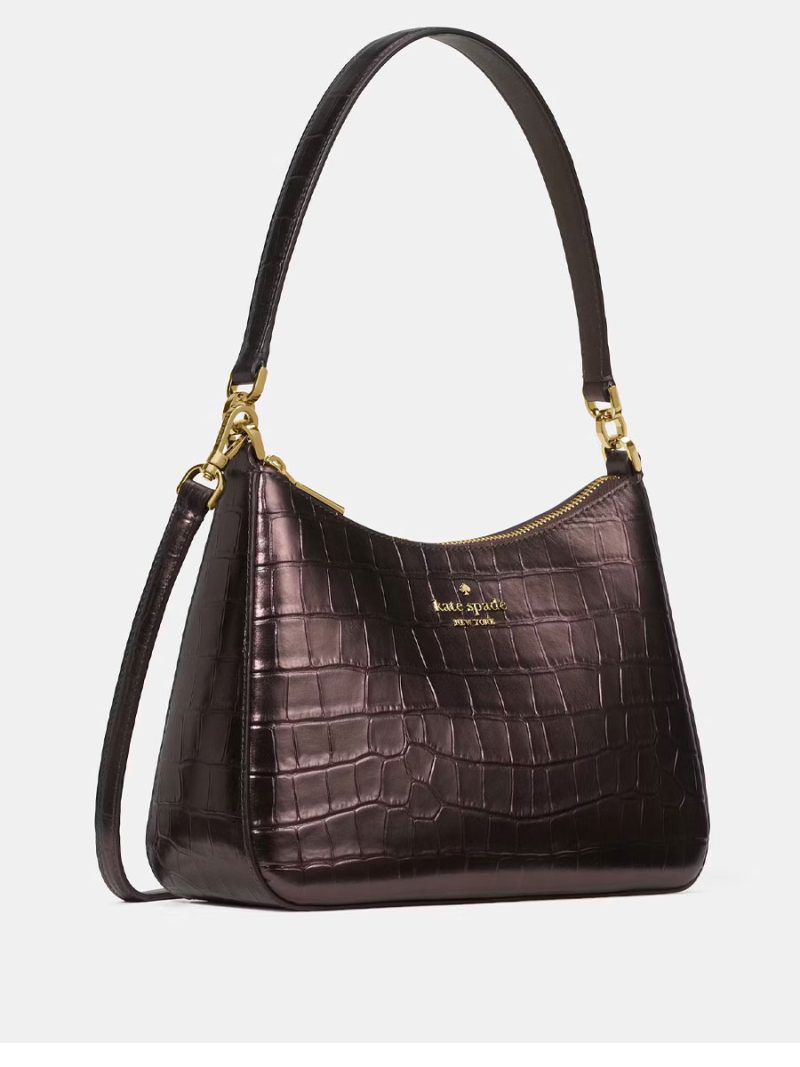KATE SPADE Margot Metallic Croc Embossed Convertible Shoulder Bag - Image 3
