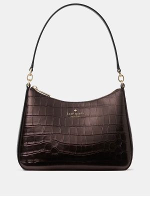 KATE SPADE Margot Metallic Croc Embossed Convertible Shoulder Bag