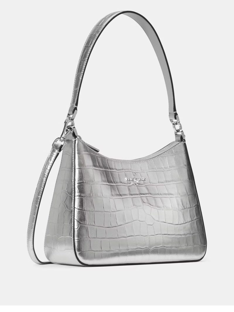KATE SPADE Margot Metallic Croc Embossed Convertible Shoulder Bag - Image 3
