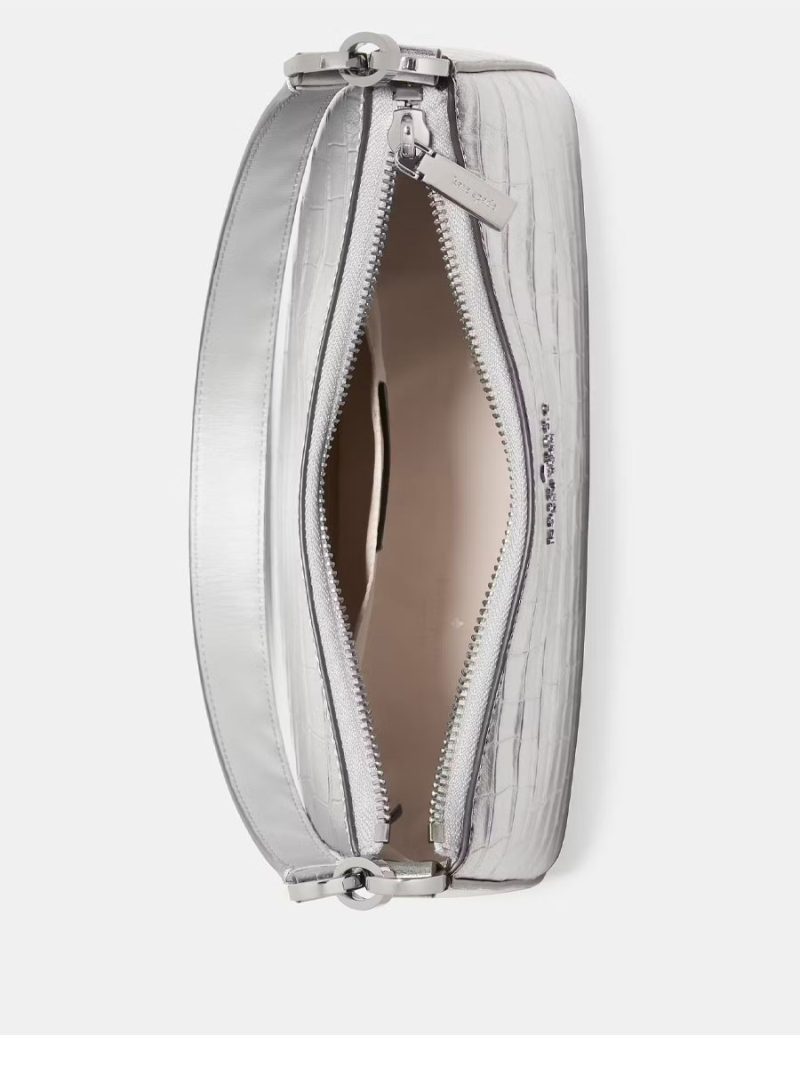KATE SPADE Margot Metallic Croc Embossed Convertible Shoulder Bag - Image 2