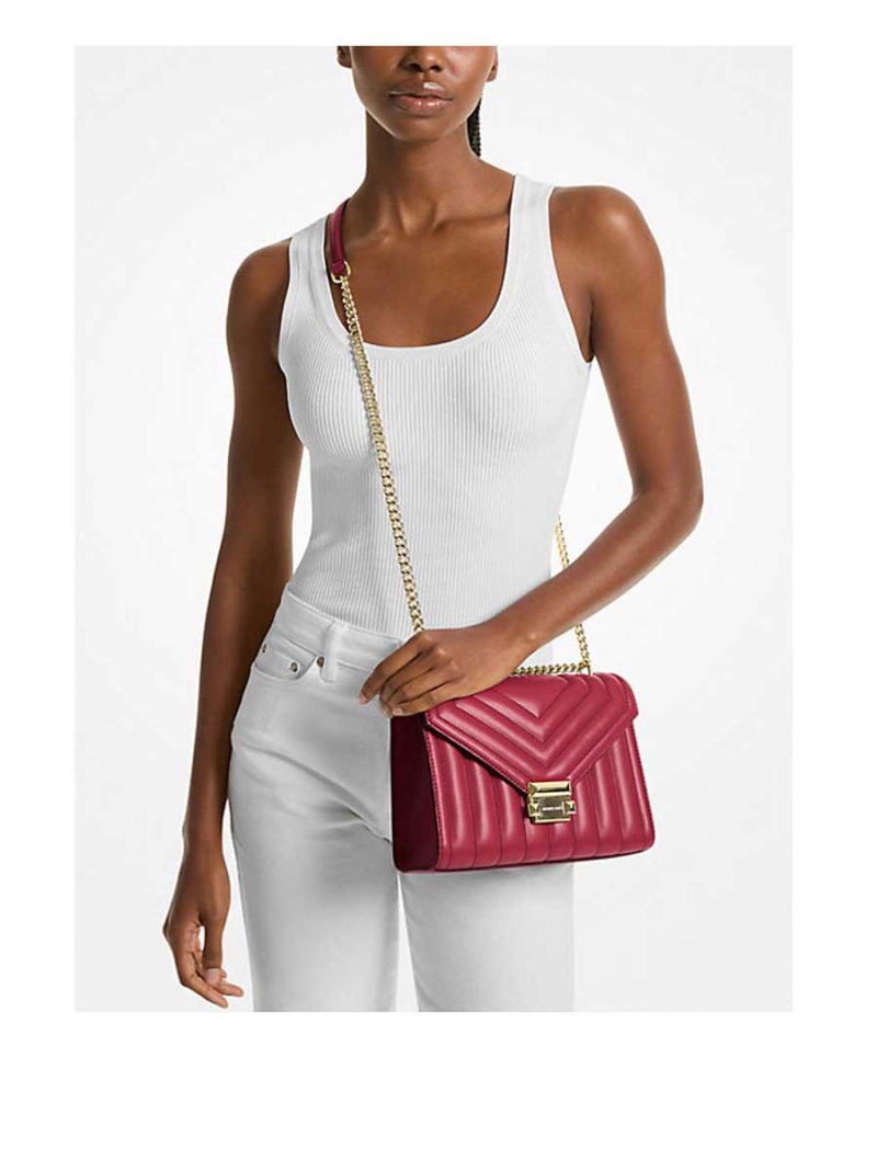MICHAEL Michael Kors Whitney Medium Quilted Shoulder Bag - Image 3