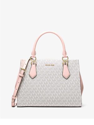 MICHAEL Michael Kors Marilyn Medium Signature Logo Convertible Satchel