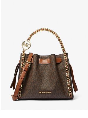 MICHAEL Michael Kors Mina Small Signature Logo Chain Crossbody Bag